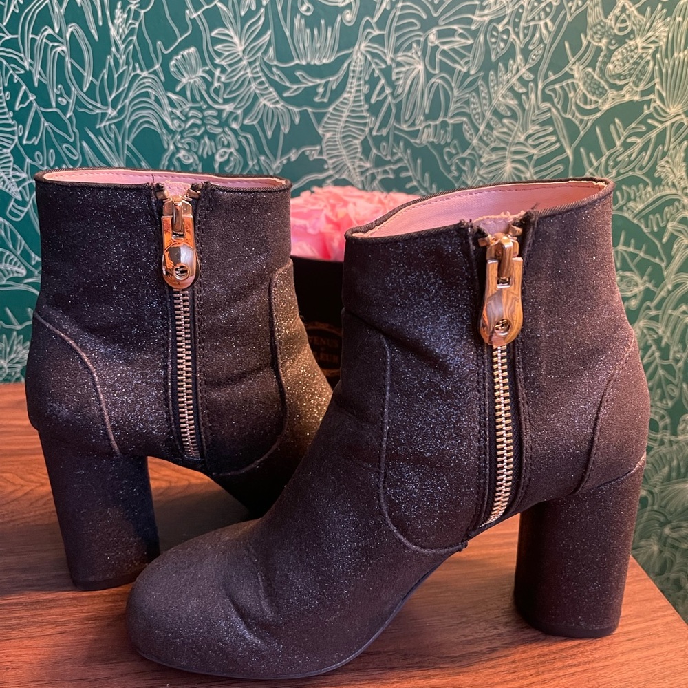 Zara brand glittery ankle bootie
